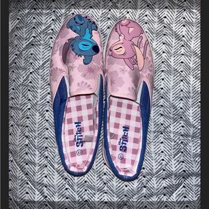 Disney stitch and angel slip on sneakers